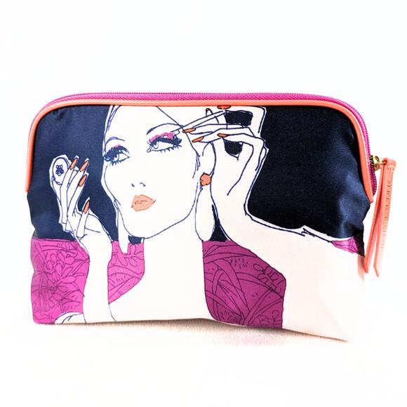 NWOT Estée Lauder Multicolor Print Cosmetic Bag - Picture 2 of 6